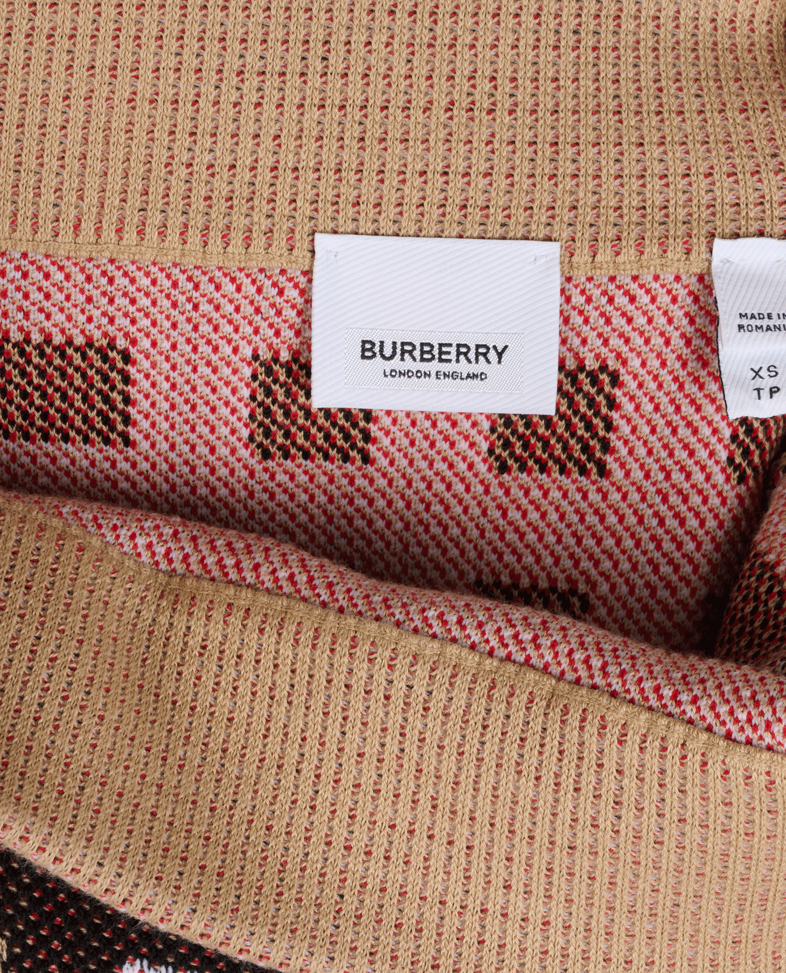 Burberry Check Mini Skirt, &pound;220, Clothing, Beige/Black, Polyester (Polymer), Other view