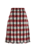 Chanel A-Line Tweed Skirt, &pound;495, Clothing, Black/Burgundy/White, Cotton/Wool, Front view