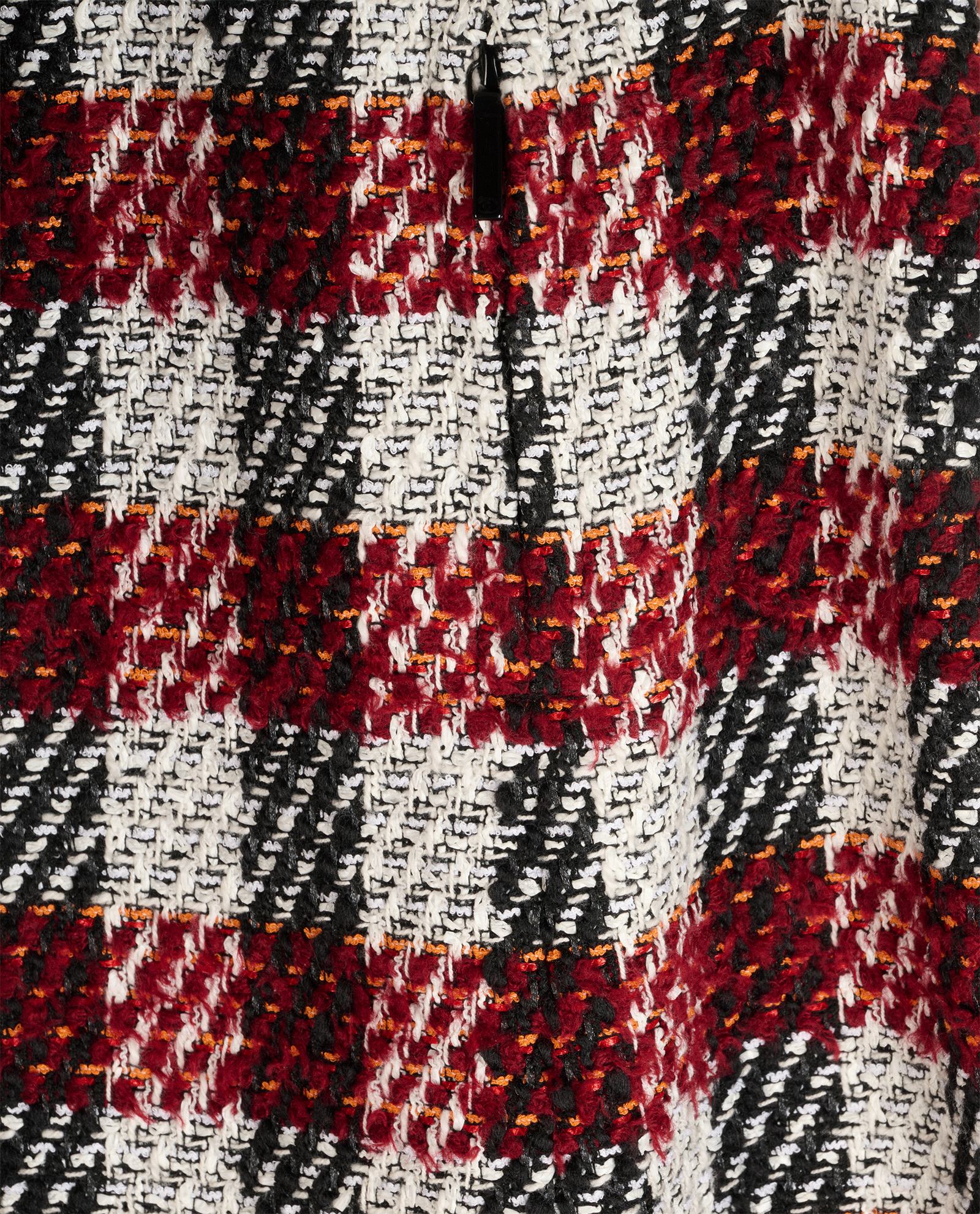 Chanel A-Line Tweed Skirt, &pound;495, Clothing, Black/Burgundy/White, Cotton/Wool, Other view