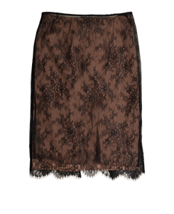 Self-Portrait Lace Midi Skirt, Poly,  Black, UK12, 3*