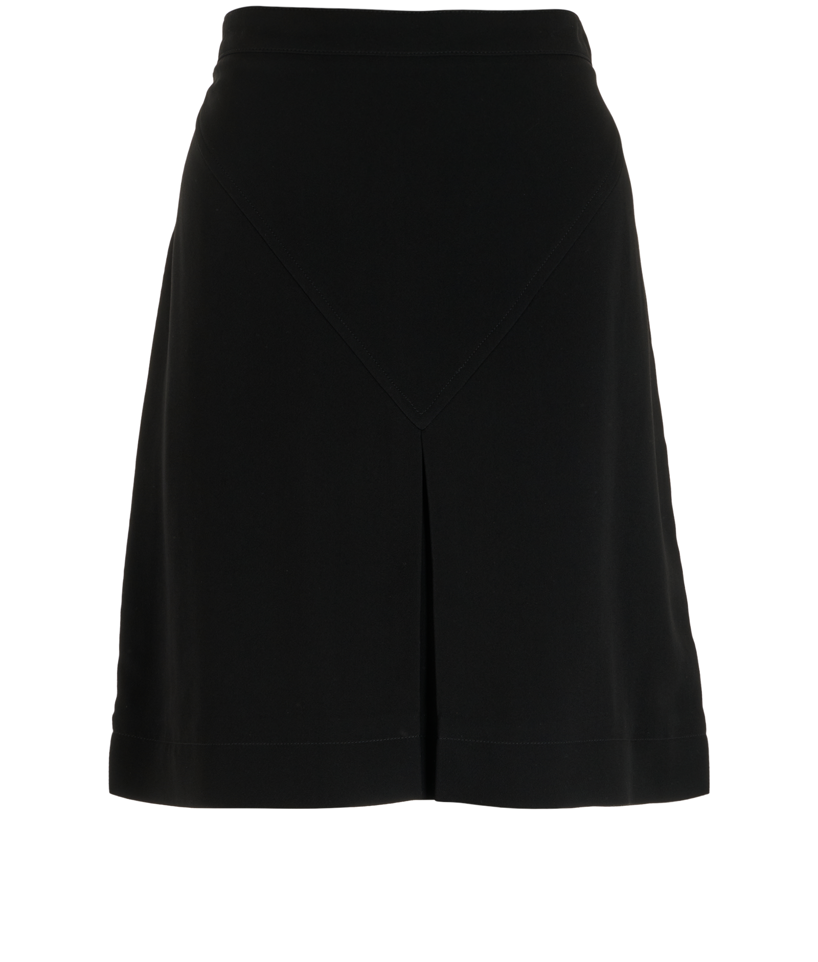 Burberry TB Button A-Line Skirt, &pound;250, Clothing, Black, Polyester Mix, Back view