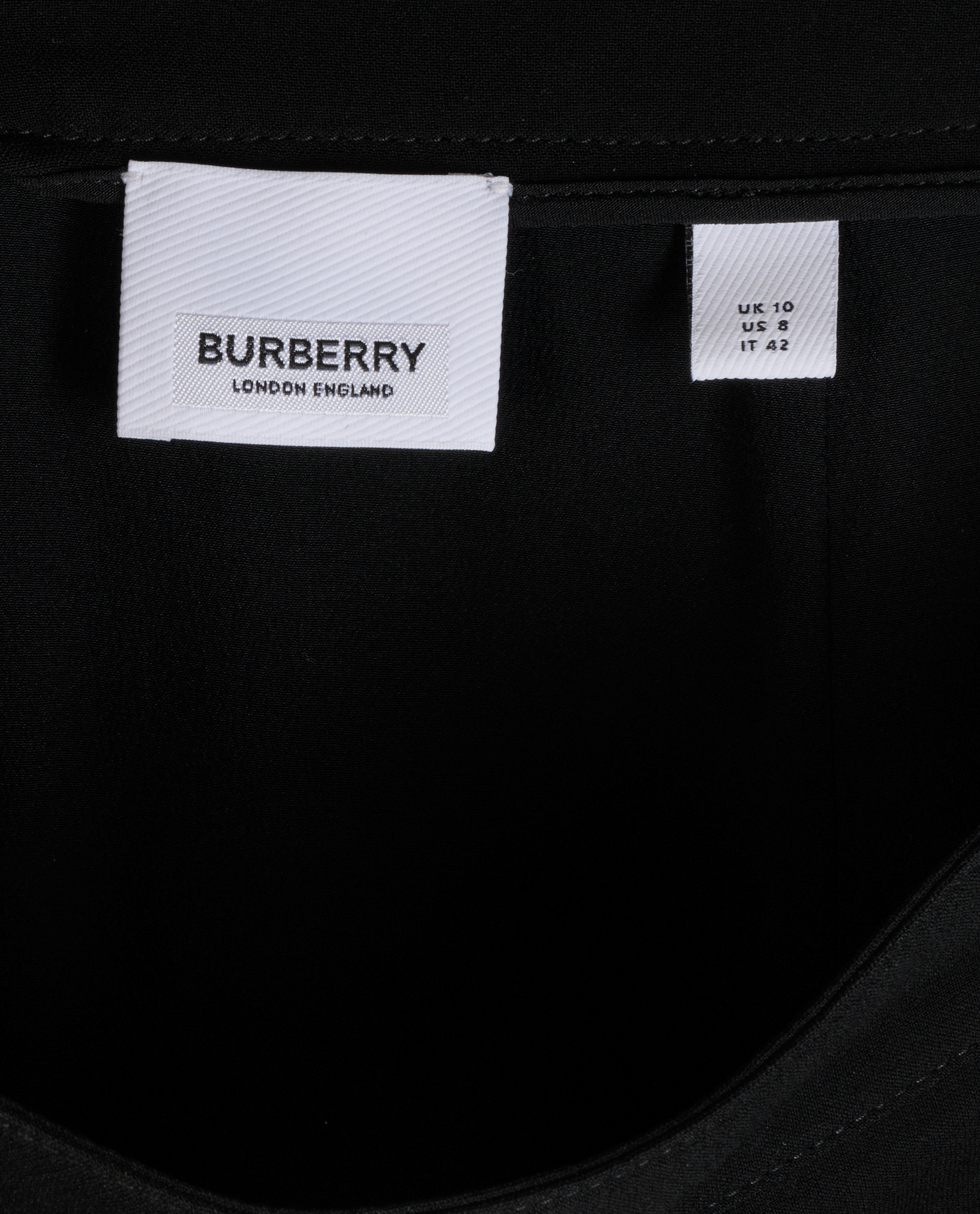 Burberry TB Button A-Line Skirt, &pound;250, Clothing, Black, Polyester Mix, Other view