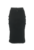 Dolce and Gabbana Rouched Midi Skirt, &pound;195, Clothing, Black, Acetate, Back view