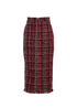Alexander McQueen Tartan Tweed Skirt, &pound;220, Clothing, Red, Polyester Mix, Back view