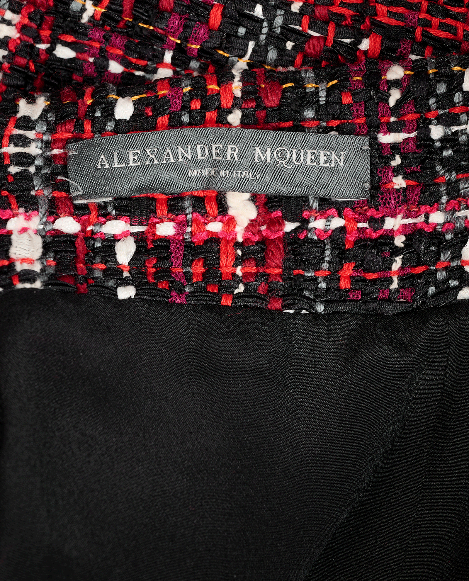 Alexander McQueen Tartan Tweed Skirt, &pound;220, Clothing, Red, Polyester Mix, Other view