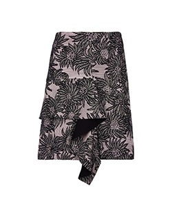 Marni Ruffle Jacquard Skirt, Poly, Pink Metallic, UK 12