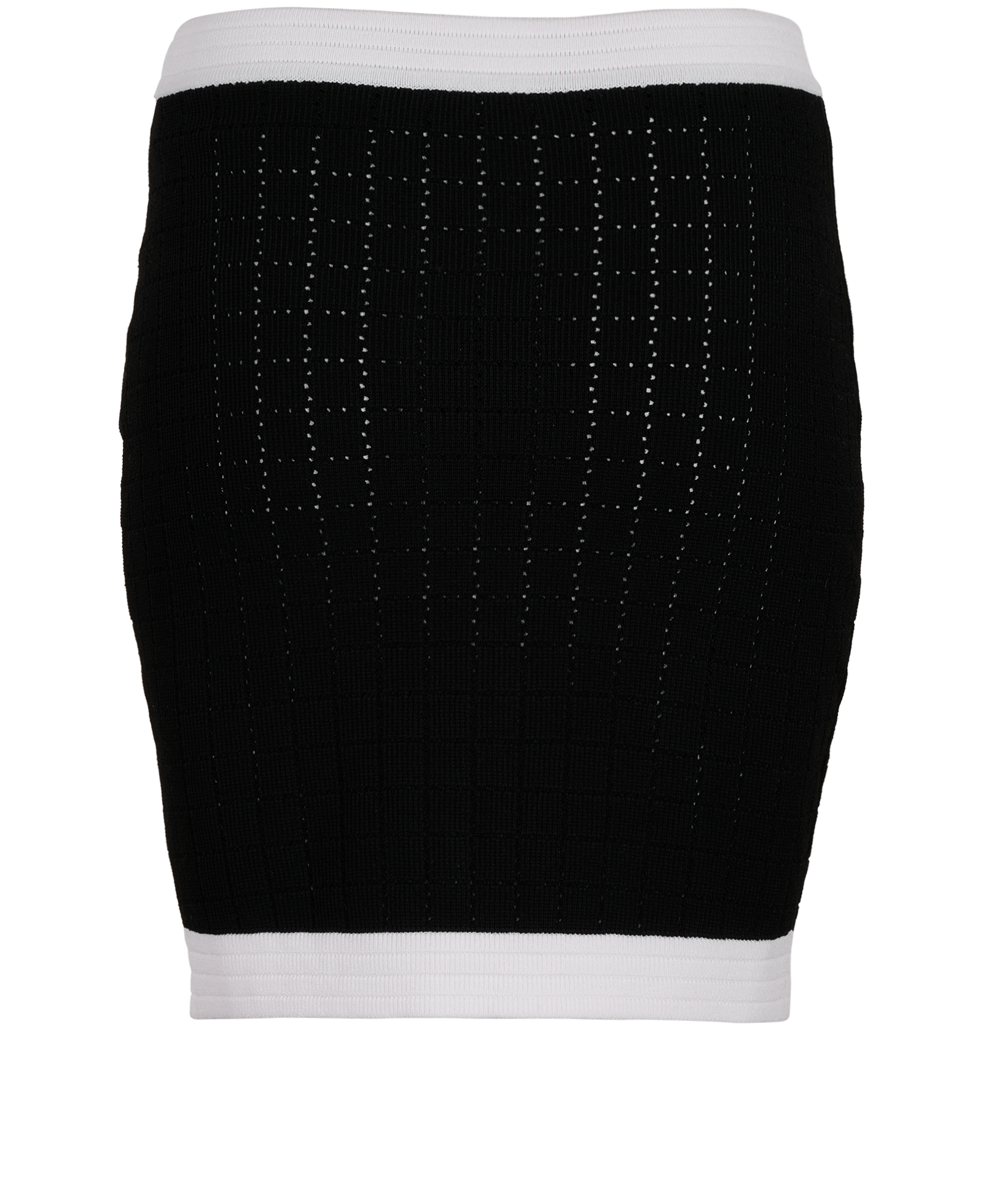 Balmain Front-Zip Mini Skirt, &pound;160, Clothing, Black, Viscose, Back view