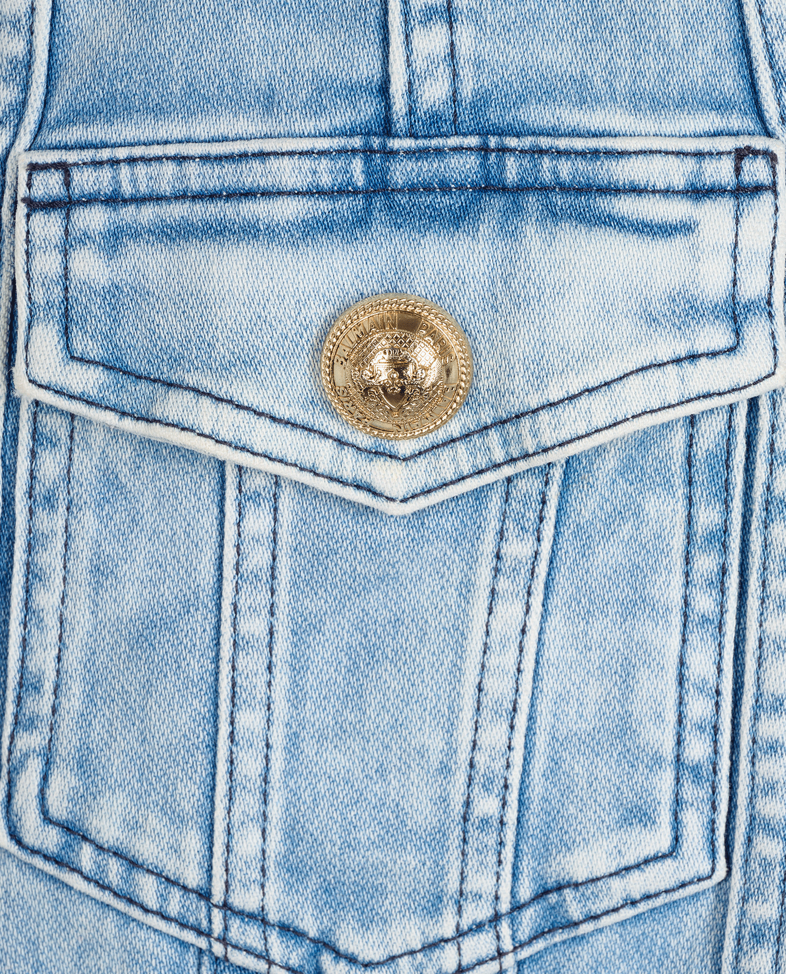 Balmain Washed-Effect Mini Skirt, &pound;170, Clothing, Blue, Cotton, Other view