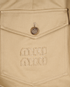 Miu Miu Chino Mini Skirt, &pound;450, Clothing, Beige, Cotton, Other view