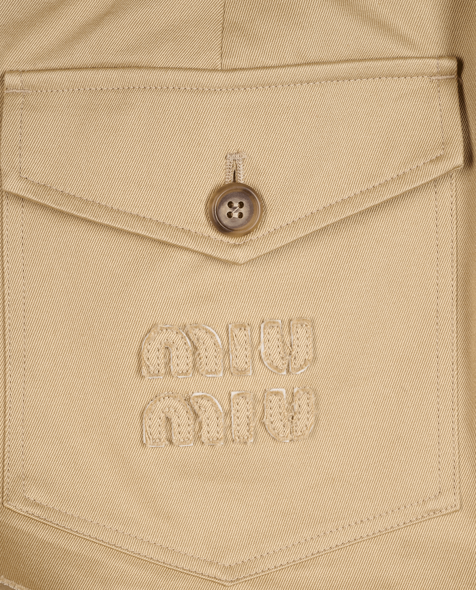 Miu Miu Chino Mini Skirt, &pound;450, Clothing, Beige, Cotton, Other view
