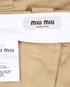 Miu Miu Chino Mini Skirt, &pound;450, Clothing, Beige, Cotton, Other view