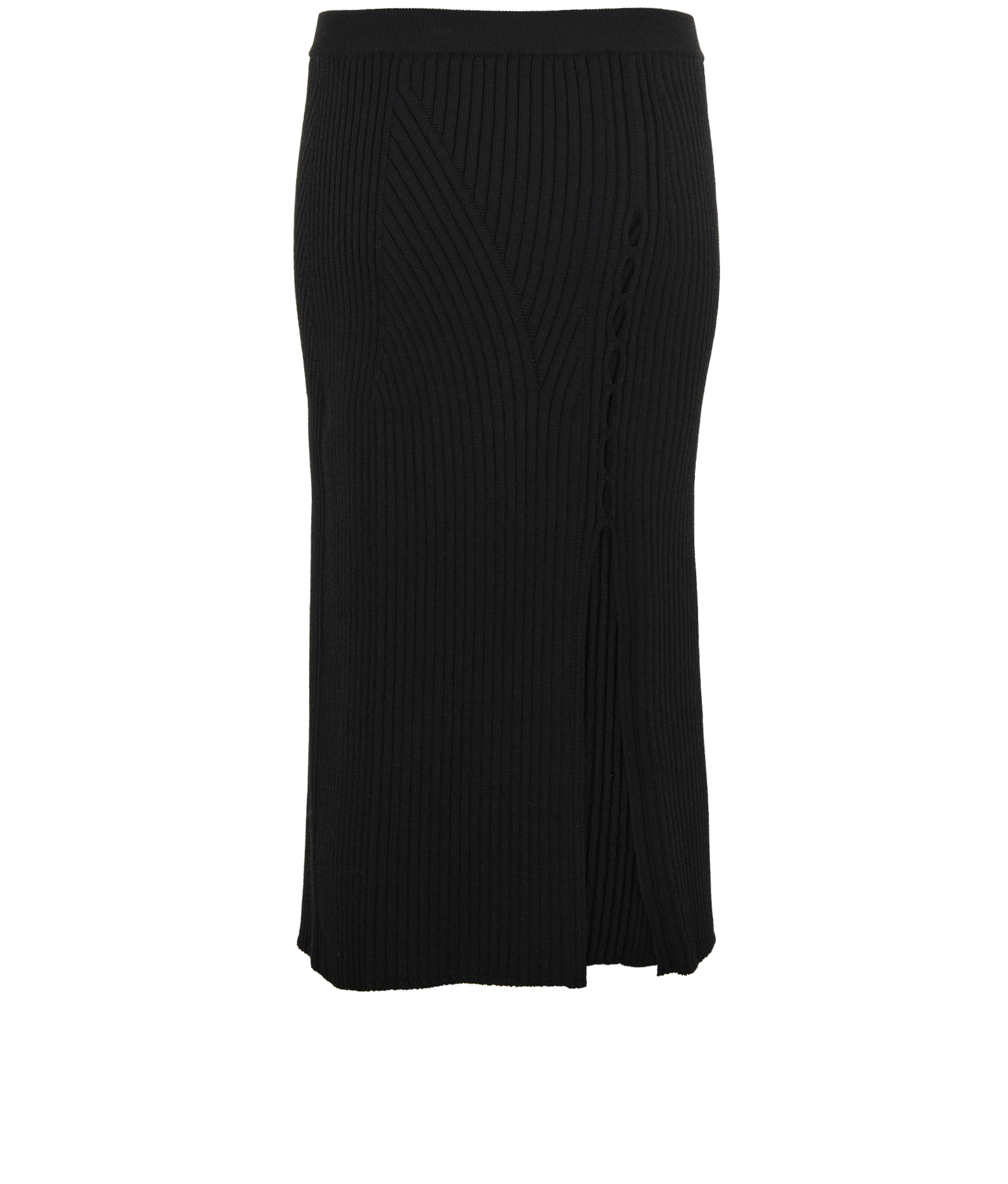 Givenchy Ribbed Skirt, &pound;140, Clothing, Black, Wool, Back view