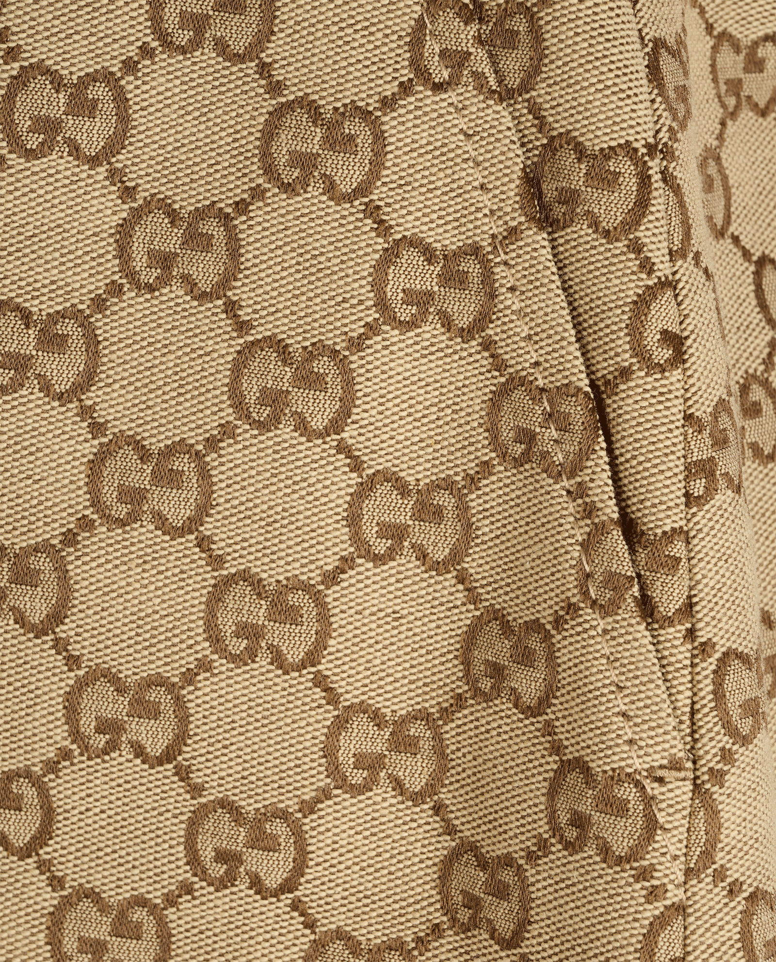 Gucci GG Mini Skirt, &pound;430, Clothing, Beige/Tan, Cotton/Leather, Other view