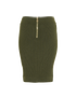 Balmain Button Details Knit Skirt, &pound;220, Clothing, Green, Viscose, Back view