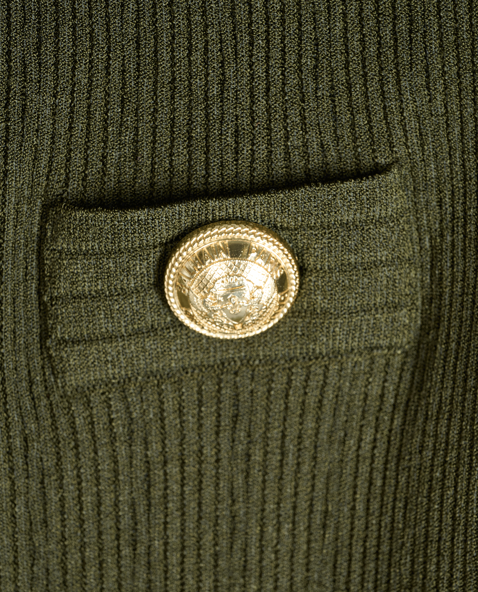 Balmain Button Details Knit Skirt, &pound;220, Clothing, Green, Viscose, Other view