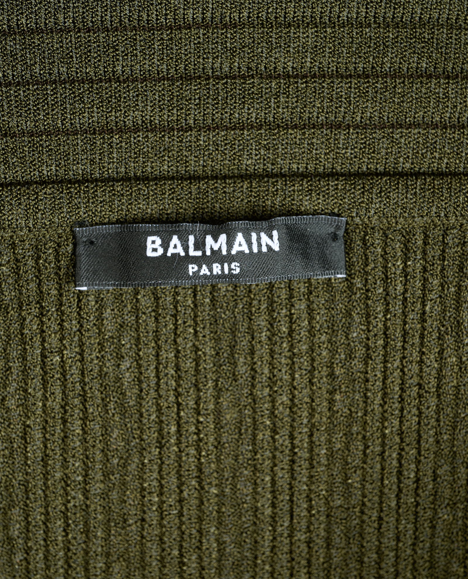 Balmain Button Details Knit Skirt, &pound;220, Clothing, Green, Viscose, Other view