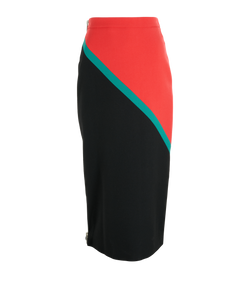 Gucci Zipped Midi Web Skirt, Wool, Black/Green/Red, UK4, 3*