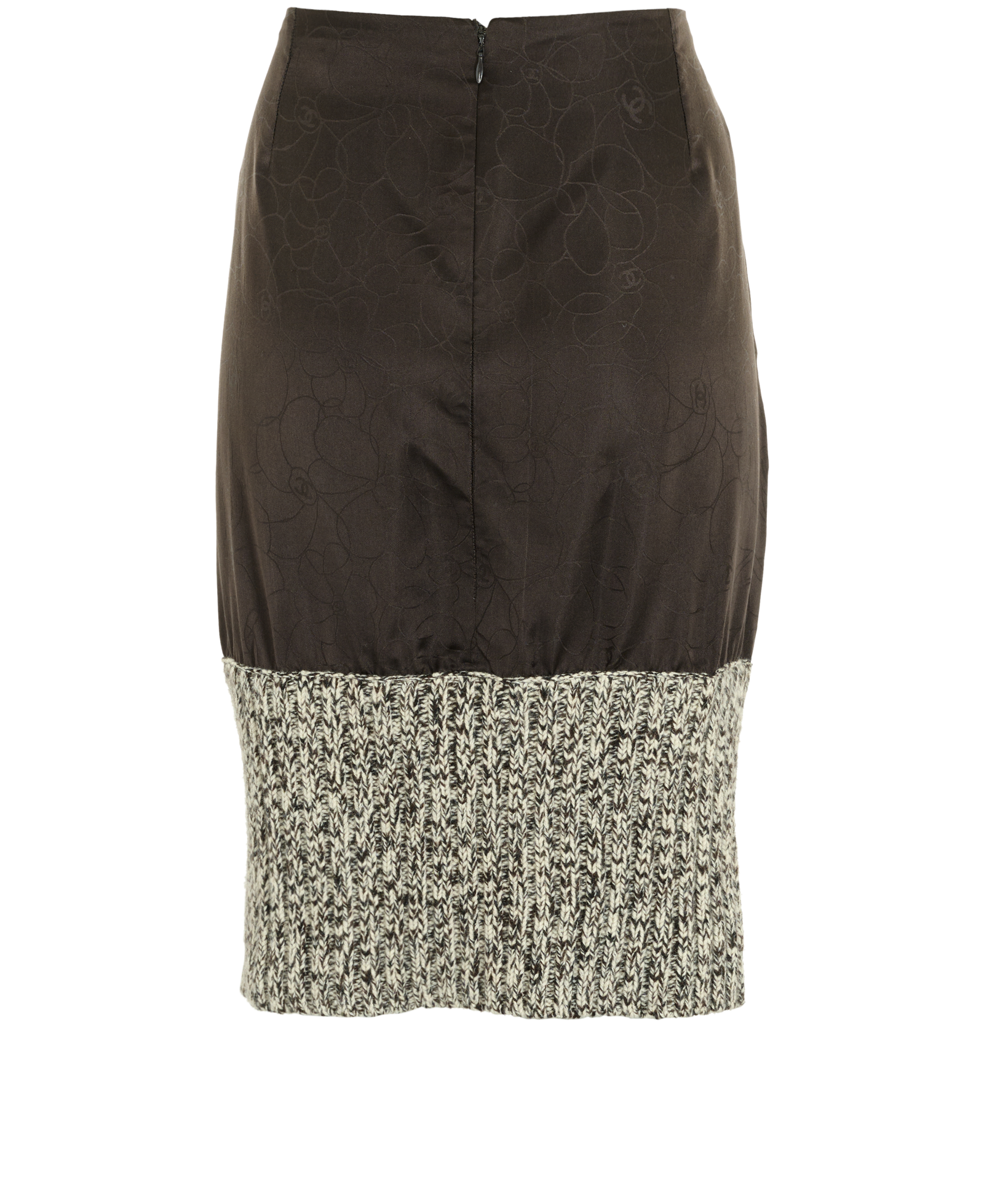 Chanel CC Skirt, &pound;175, Clothing, Brown, Wool, Back view