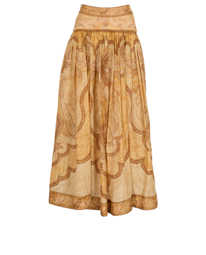 Zimmermann Wanderlust Maxi Skirt, &pound;320, Clothing, Beige/Gold, Cotton/Silk, Front view