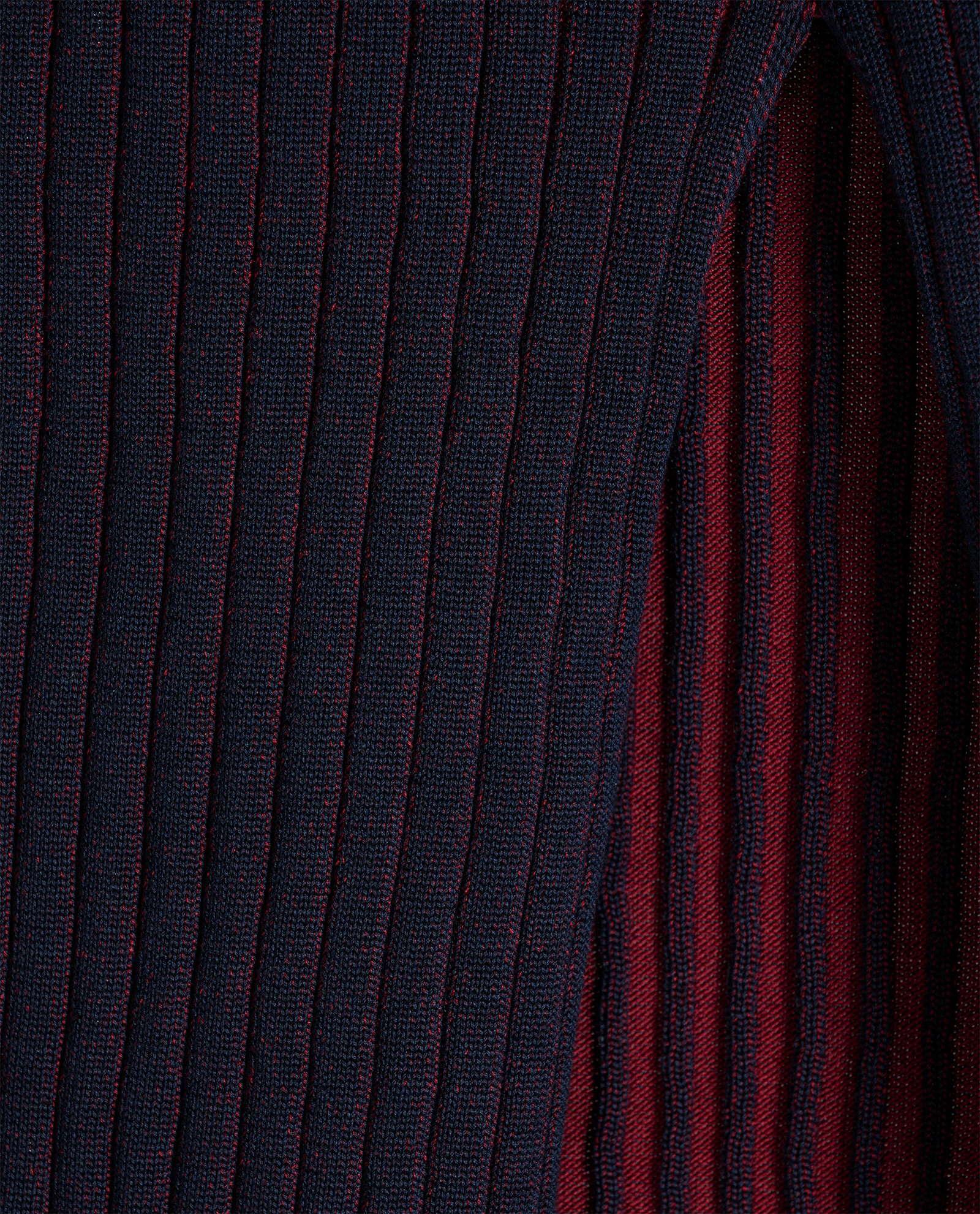 Bottega Veneta Ribbed Pencil Skirt, &pound;220, Clothing, Burgundy/Navy, Cotton, Other view