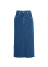 Gucci Midi Denim Skirt, &pound;390, Clothing, Blue, Cotton, Front view
