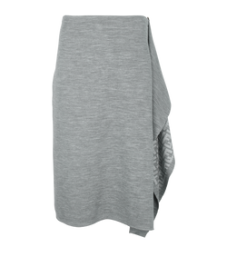 Fendi Knit Skirt, Wool, Grey, UK8, 4*