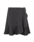Joseph Ruffle Details Skirt, &pound;95, Clothing, Grey, Wool, Front view