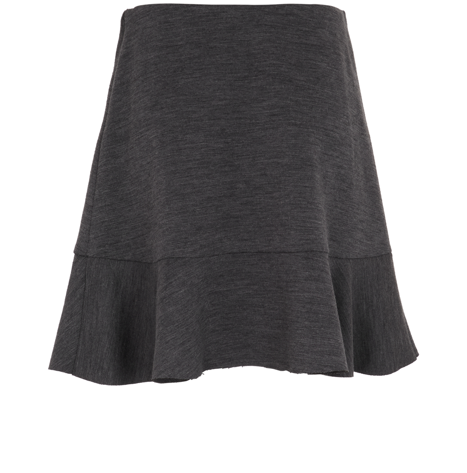 Joseph Ruffle Details Skirt, &pound;95, Clothing, Grey, Wool, Back view