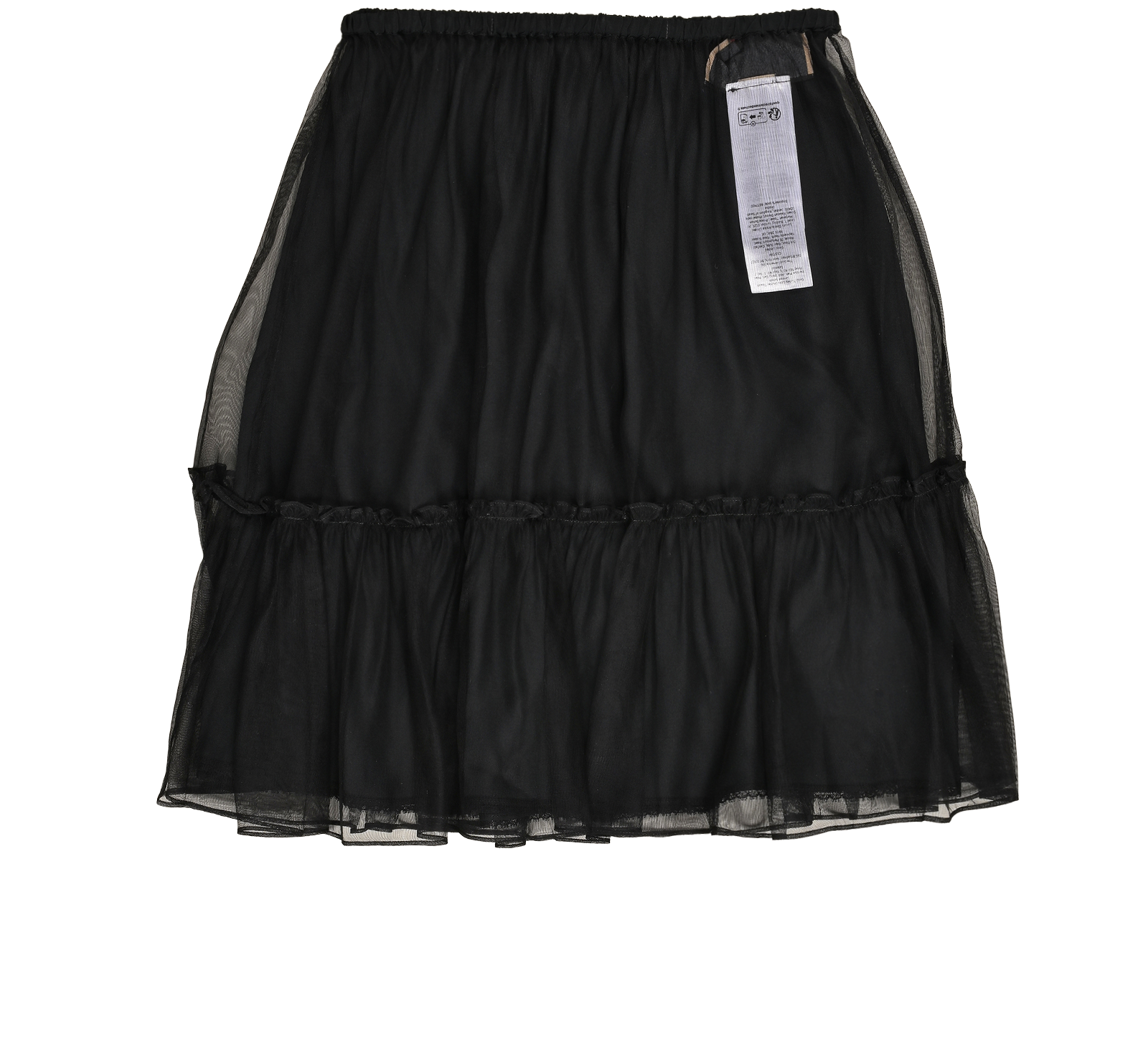 Gucci Tulle Tiered Skirt, &pound;250, Clothing, Black, Silk, Back view
