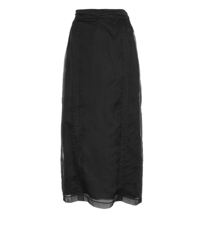 Gucci Mesh Midi Skirt, &pound;250, Clothing, Black, Silk, Front view