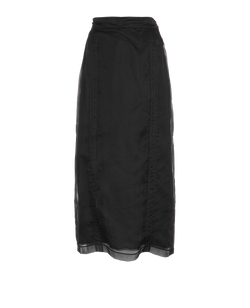 Gucci Mesh Midi Skirt, Silk, Black, UK 10, 3*