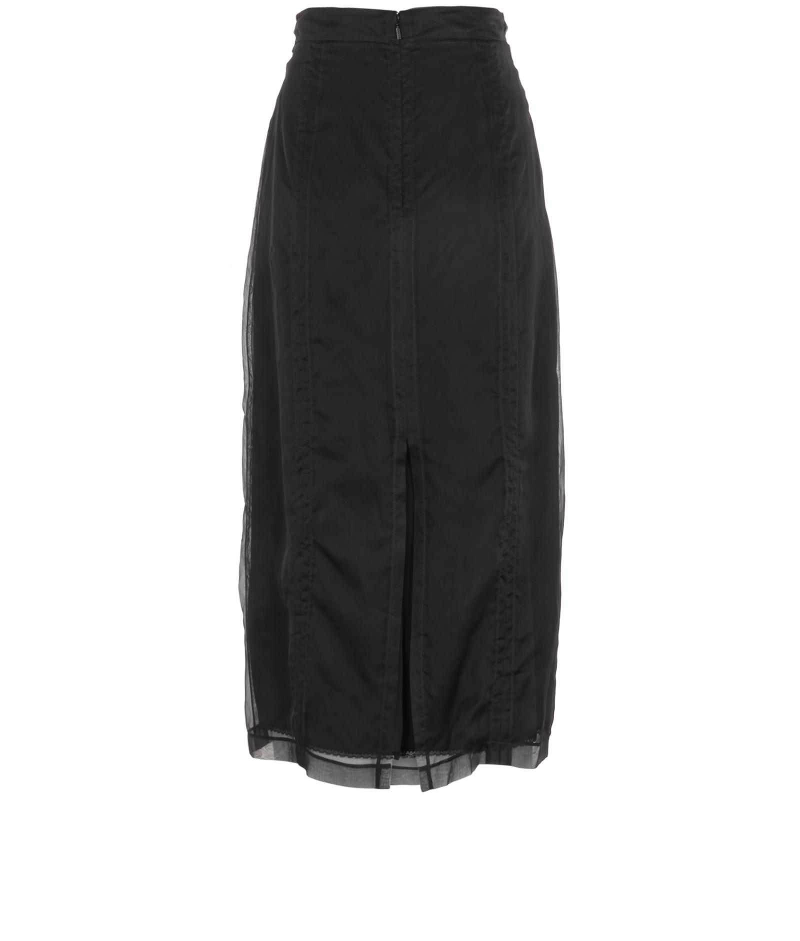 Gucci Mesh Midi Skirt, &pound;250, Clothing, Black, Silk, Back view