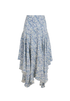 Stella McCartney Floral Skirt, &pound;60, Clothing, Blue, Silk, Front view