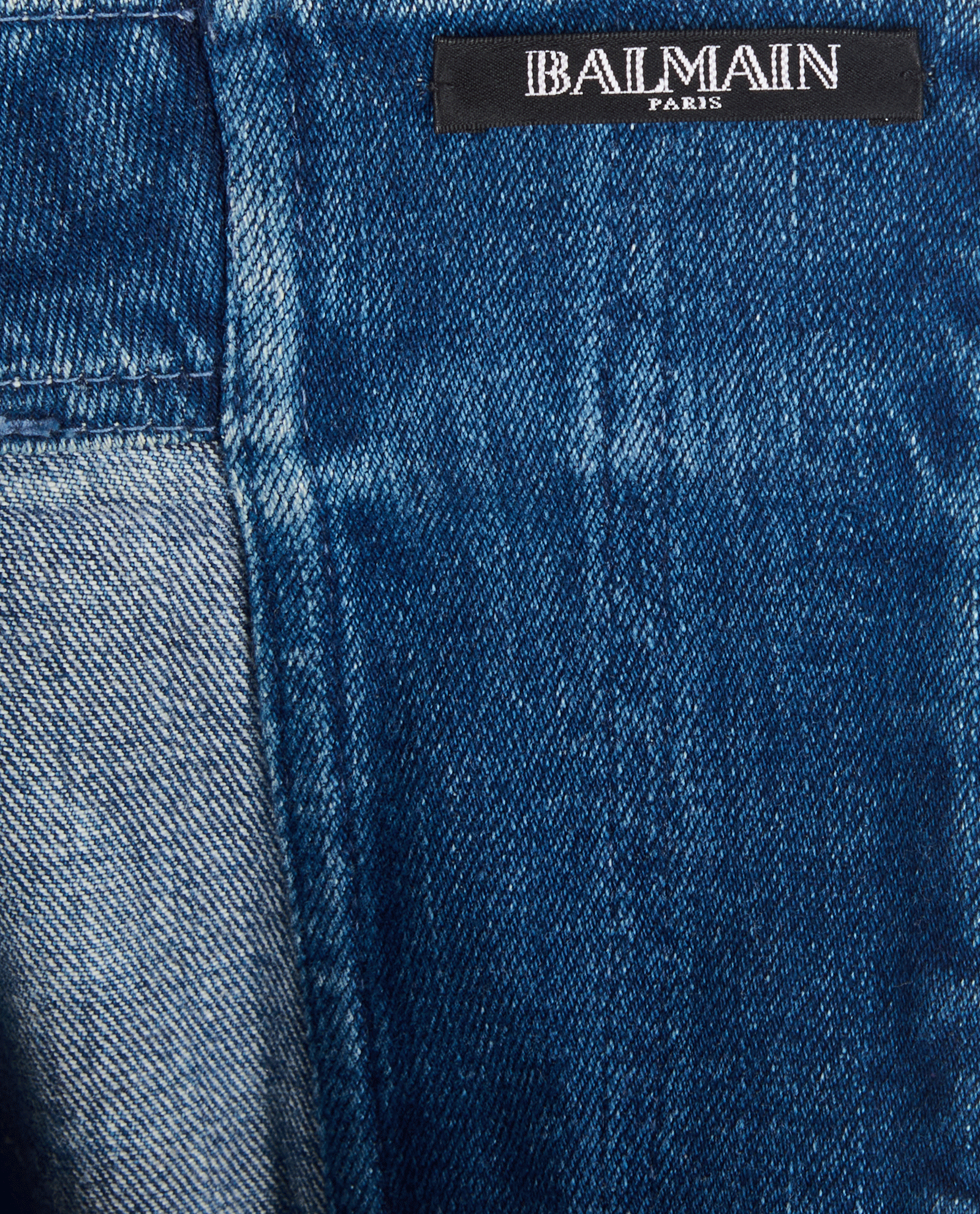 Balmain Denim Skirt, &pound;180, Clothing, Blue, Cotton, Other view