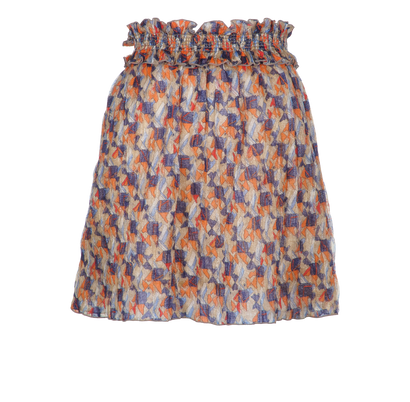 Balenciaga Metallic Printed Mini Skirt, front view