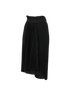 Balenciaga Pleated Asymmetric Skirt, &pound;195, Clothing, Black, Polyester (Polymer), Front view