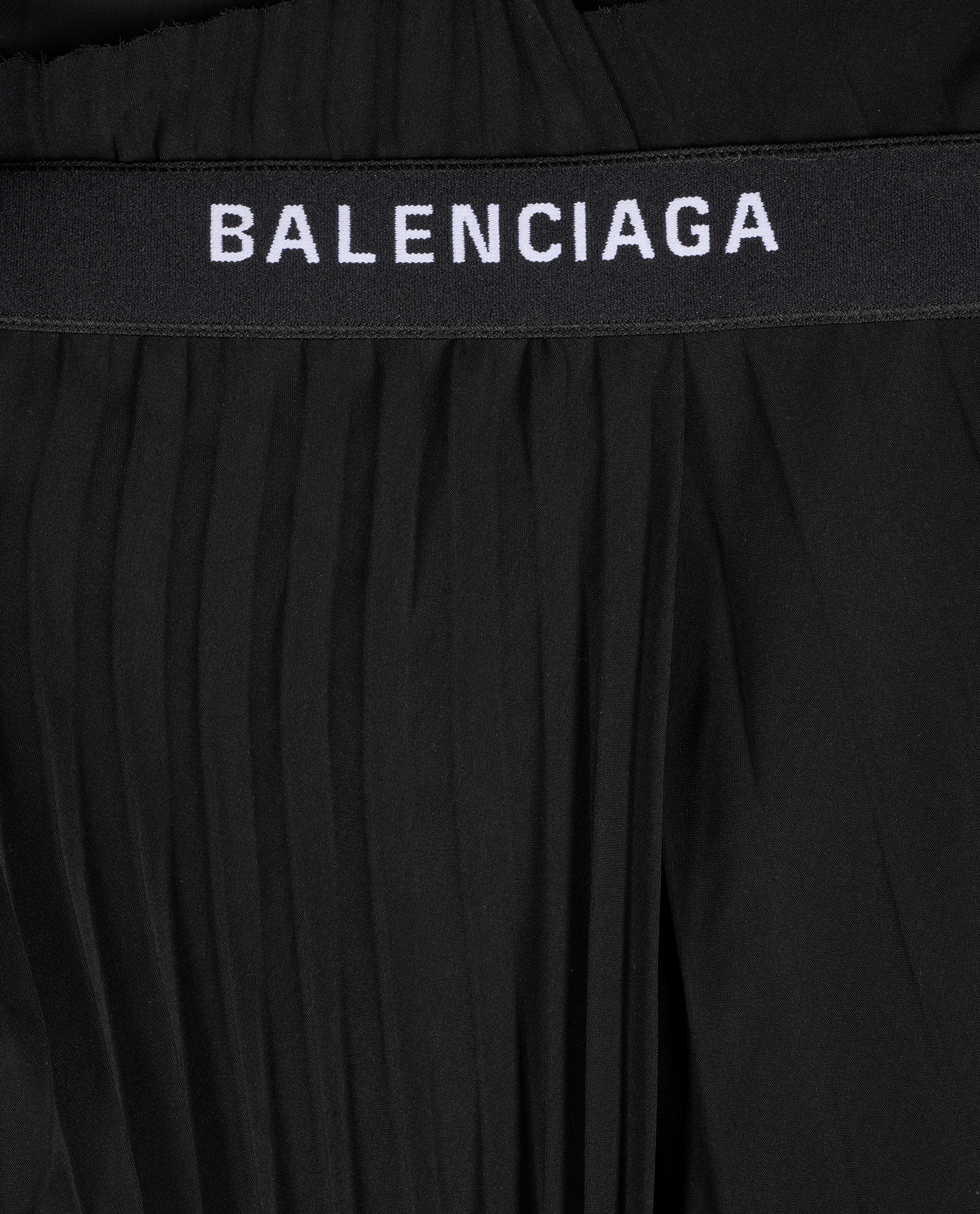 Balenciaga Pleated Asymmetric Skirt, &pound;195, Clothing, Black, Polyester (Polymer), Other view