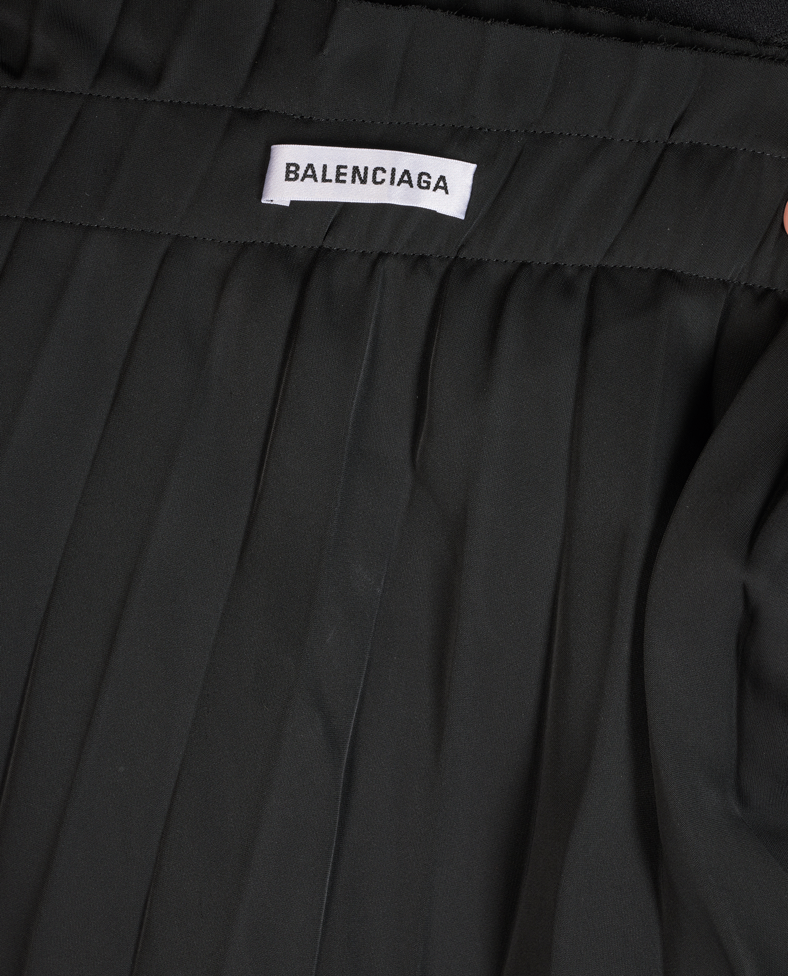 Balenciaga Pleated Asymmetric Skirt, &pound;195, Clothing, Black, Polyester (Polymer), Other view