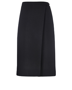 Balenciaga Wrap Skirt, Wool, Black, 10, 3*