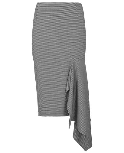 Balenciaga Asymmetric Houndstooth Skirt, front view