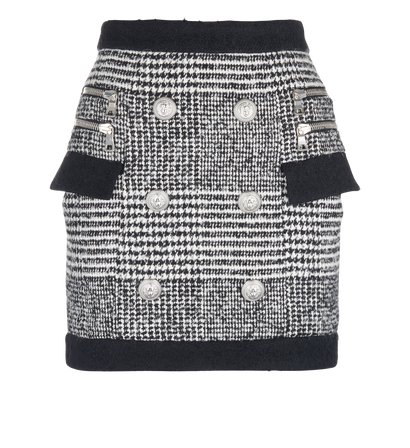 Balmain Checkered Skirt, front view