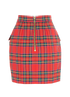 Balmain Tartan Mini Skirt, &pound;175, Clothing, Red, Wool, Back view