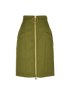 Balmain Gold Ring Zipped Skirt, front view