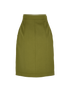Balmain Gold Ring Zipped Skirt, back view