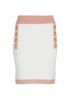 Balmain Ribbed-Knit Mini Skirt, front view