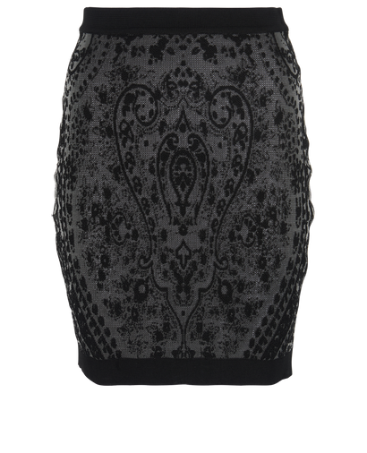 Balmain High Waisted Jacquard Skirt, front view