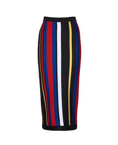 Balmain Stripe Pencil Skirt, front view