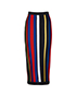 Balmain Stripe Pencil Skirt, front view
