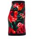 Balmain Floral Print Velvet Mini Skirt, side view