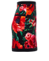 Balmain Floral Print Velvet Mini Skirt, side view